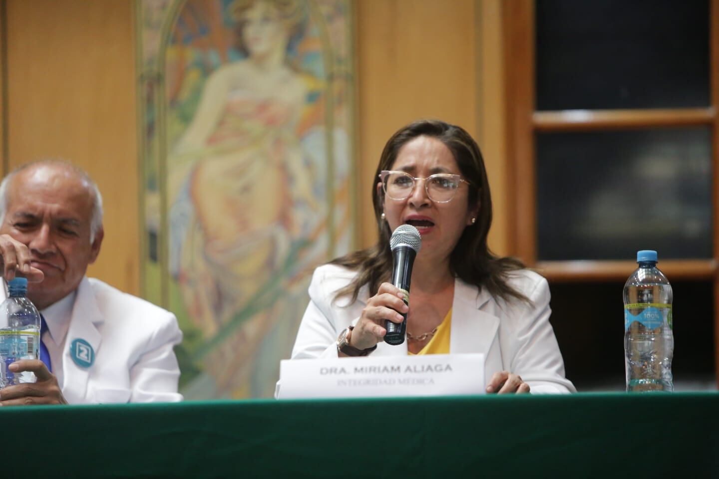 Realizaron conferencia de prensa de la candidata Miriam Aliaga (Foto: Leonardo Cuito)