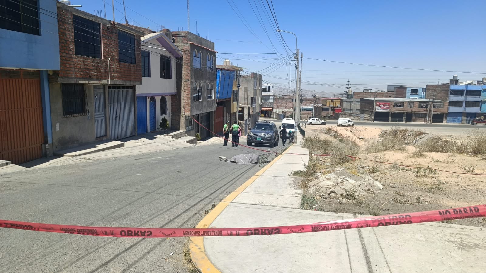 Hallan a un varón muerto en la calle de Cerro Colorado, Arequipa (Foto: GEC)