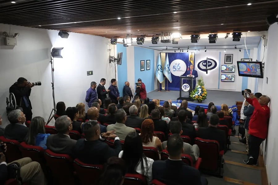 Una rueda de prensa en Caracas (Venezuela), en una fotografía de archivo. EFE/ Miguel Gutiérrez