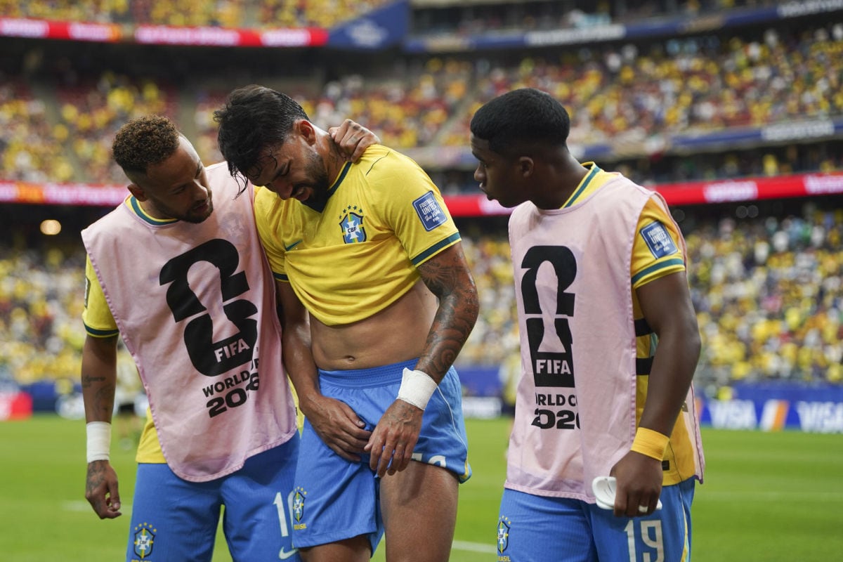 El centrocampista brasileño Lucas Paquetá durante el partido de los dieciseisavos de final del Mundial de Fútbol 2026 entre Brasil y Japón, este lunes en el estadio NRG de Houston. Foto: EFE/ Kenneth Fernández