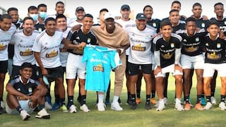 Sporting Cristal: Luis Advíncula visitó el entrenamiento del club celeste