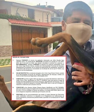El JNE declaró fundada la vacancia de Víctor Hugo Rivera Chávez del cargo de alcalde de Arequipa por el caso "Flechita". Foto: GEC.