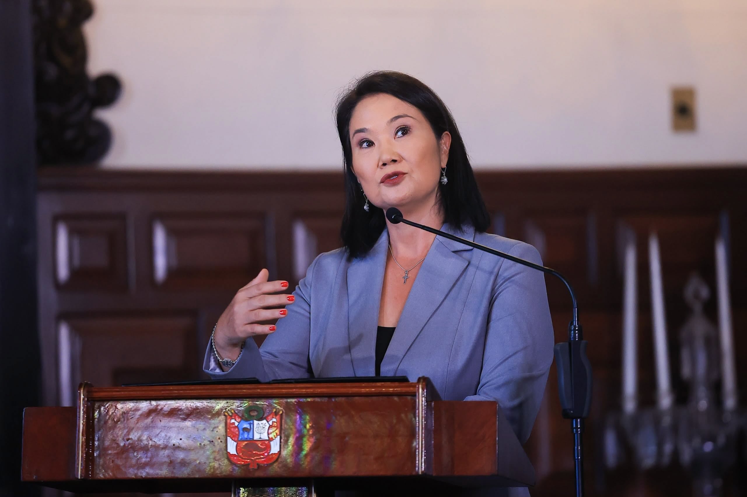 Keiko Fujimori llega a Arequipa para inaugurar dos reservorios en Cerro Colorado (Foto: Presidencia de la República)