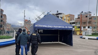 Comuna puneña instaló carpas para proteger a personal Policial y Fuerzas Armadas