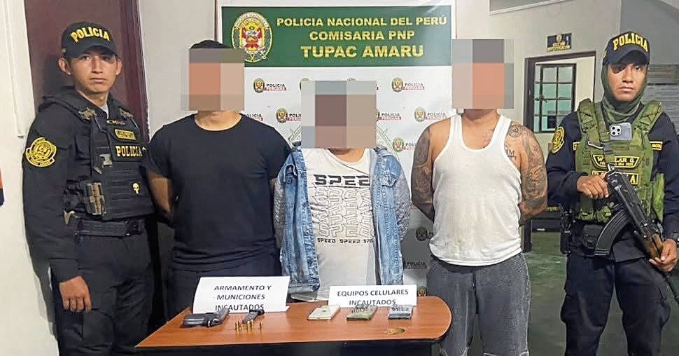 Pisco: caen "Los pistoleros de la villa" con arma de fuego con cinco municiones