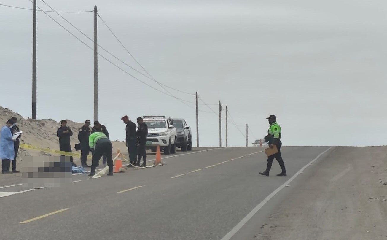 Hallazgo de cadáver se hizo en la ruta Ilo a Tacna, por loa Policía de Carreteras