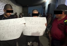 La Libertad: Ronderos atrapan a dos jóvenes por robar baterías y los castigan con ejercicios físicos