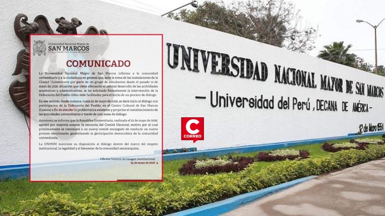 UNMSM anuncia instalación de mesa de diálogo para retomar actividades académicas y administrativas. Composición: Diario Correo.