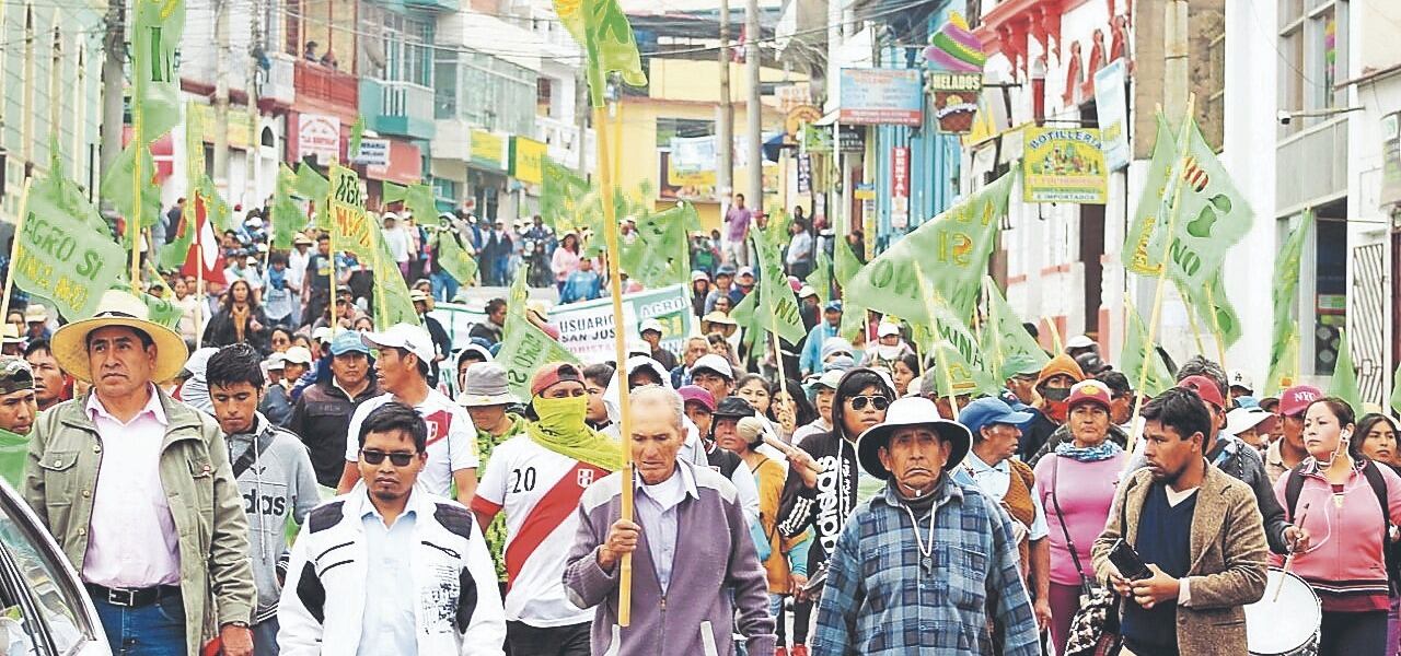 Movilización en el valle de Tambo. (Foto: GEC)