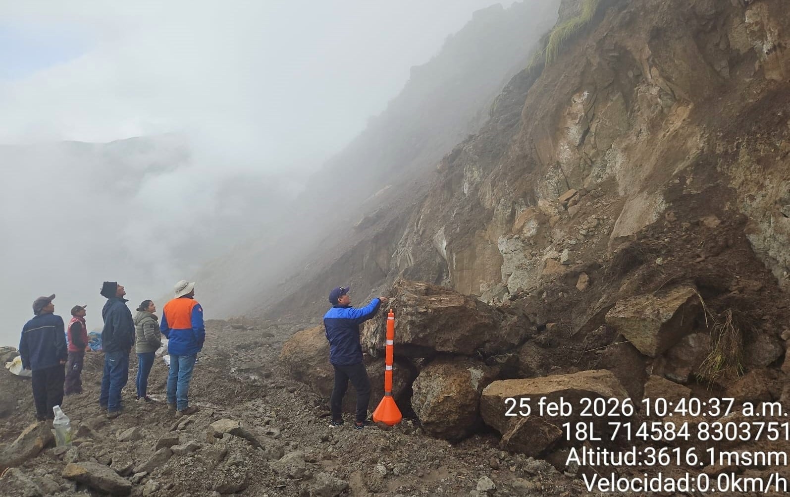 La vía de trocha carrozable en el distrito de Toro quedó bloqueada (Foto: Municipalidad de Toro)