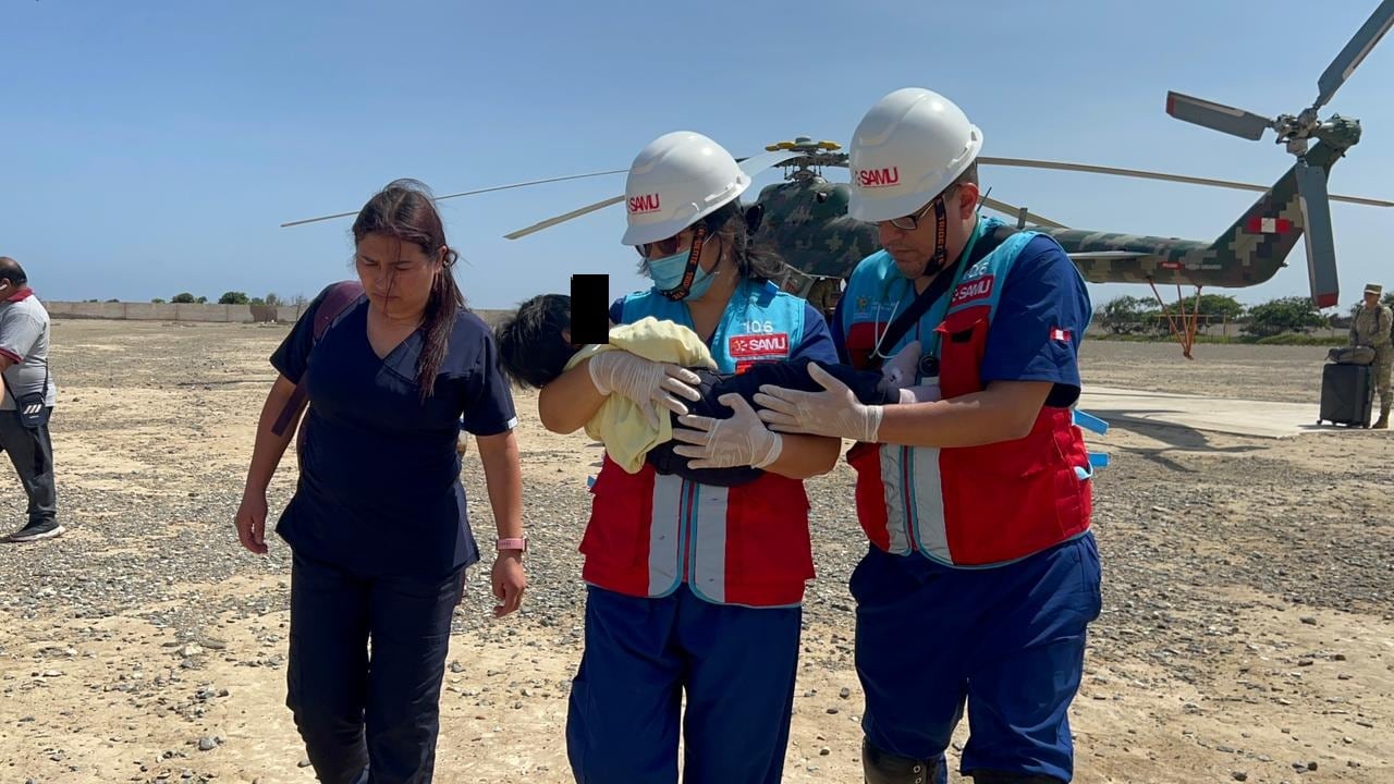Menor recibe atención en el Hospital Regional Docente de Trujillo.