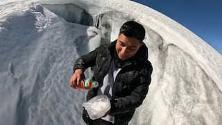 Notifican a youtuber Jhon Machuca por ingresar a la masa glacial del nevado Huayapallana