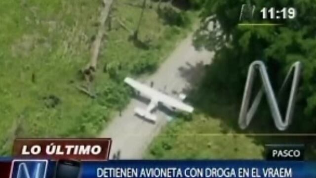 Policía Nacional detuvo a una avioneta con droga en el Vraem 
