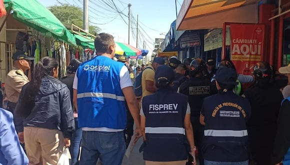 Fiscalía de Prevención del Delito, junto a la Policía Nacional, Osiptel y Reniec realizaron un operativo a inmediaciones del centro comercial El Bosque