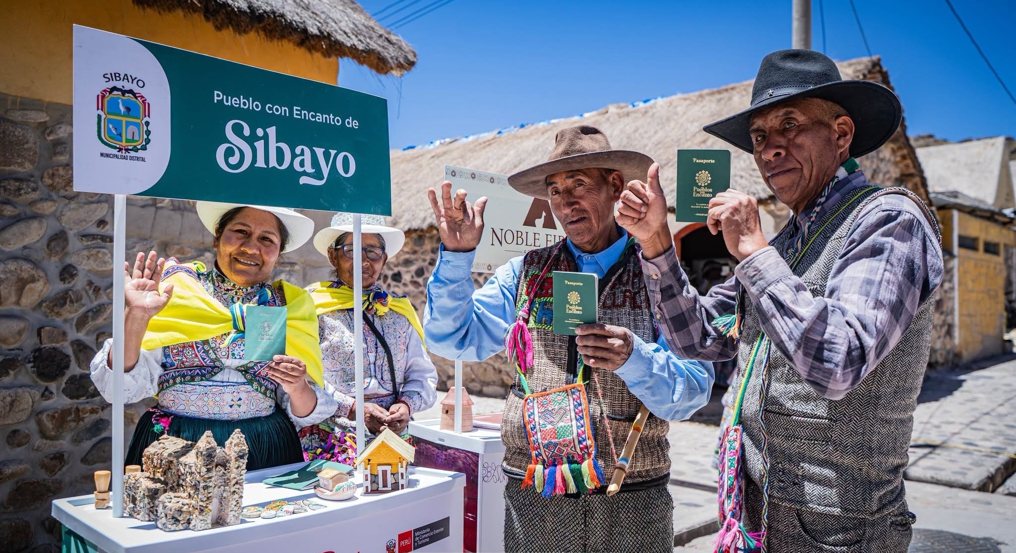 Distrito de Sibayo recibió el "Pasaporte con Encanto" del Ministerio de Comercio Exterior y Turismo. Foto: Autocolca.