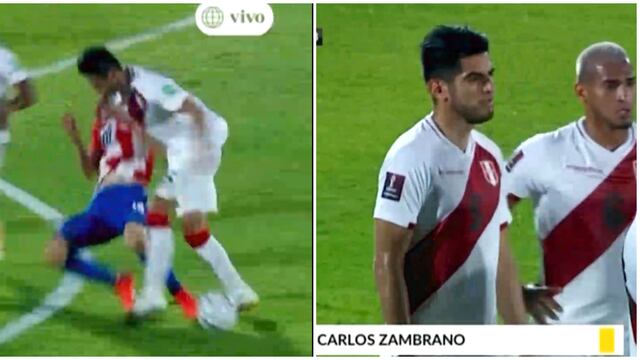 Perú vs Paraguay: la dura falta de Carlos Zambrano que le costó una tarjeta amarilla (VIDEO)
