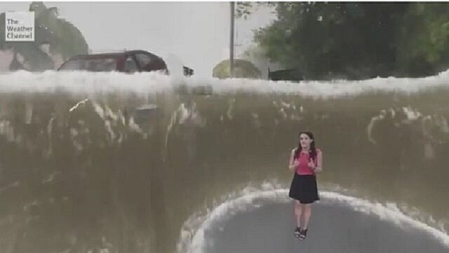 Huracán Florence: Reportera del tiempo muestra terrorífica simulación en 3D (VIDEOS)