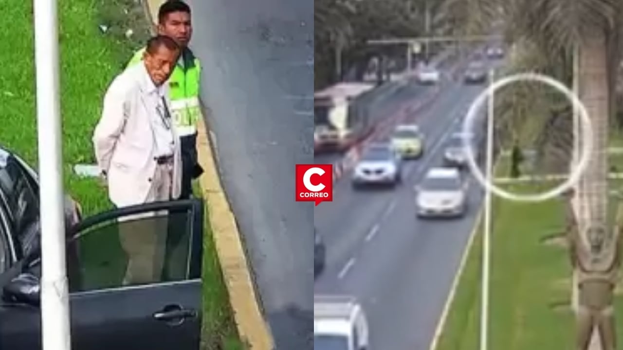 San Isidro: PNP detiene a adulto mayor que atropelló a joven de 21 años en Javier Prado. Composición: Diario Correo.