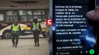 Empresa de transporte ETCAPSA suspende operaciones tras recibir amenazas de extorsión por S/ 10 mil mensuales