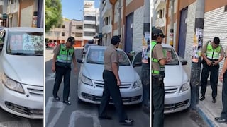 Tacna: Dos policías dormían en auto en vez de realizar el patrullaje a pie