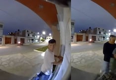 Trujillo: Cámaras captan a dos hombres forcejeando puerta de una vivienda (VIDEO)