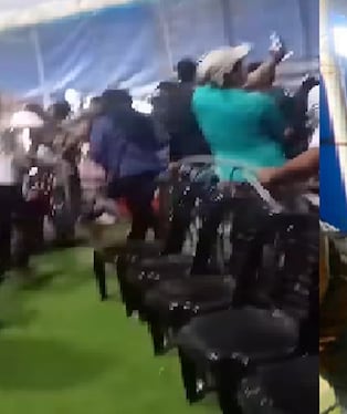 El accidente generó momentos de desesperación entre los asistentes. Ayapan cuestionó las condiciones de seguridad y pidió investigar lo ocurrido. (Foto: Captura Ayapan - radiorsd)