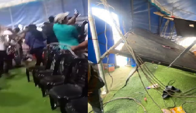 El accidente generó momentos de desesperación entre los asistentes. Ayapan cuestionó las condiciones de seguridad y pidió investigar lo ocurrido. (Foto: Captura Ayapan - radiorsd)