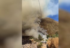 Incendio forestal pone en riesgo a ganado en el distrito de Toro en Arequipa