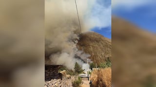Incendio forestal pone en riesgo a ganado en el distrito de Toro en Arequipa