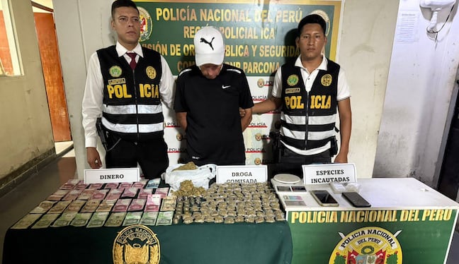 Ica: prisión preventiva contra colombiano por presunto tráfico ilícito de drogas