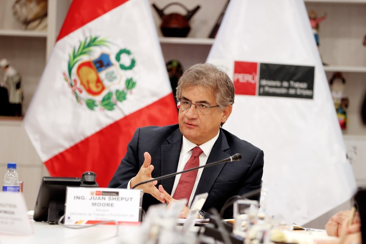 El ministro de Trabajo y Promoción del Empleto, Juan Sheput. (Foto del MTPE)