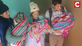 Trillizas prematuras regresan a su natal Huancavelica tras recuperación