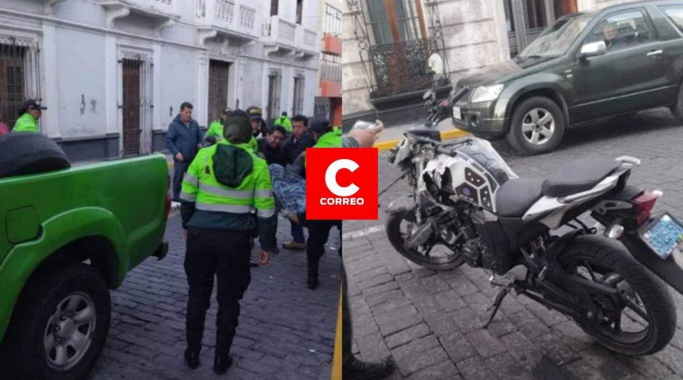 Un agente de la Policía falleció por el choque de su moto en Arequipa. (Foto: Correo)