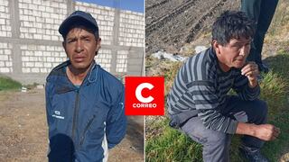 Policía detiene a dos hombres en Arequipa cuando intentaban ultrajar a una mujer indigente en una chacra
