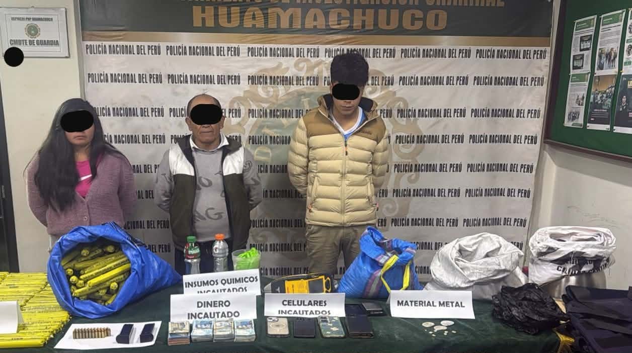 Los detectives encontraron S/38 mil en efectivo en esa casa y gran cantidad de explosivos.