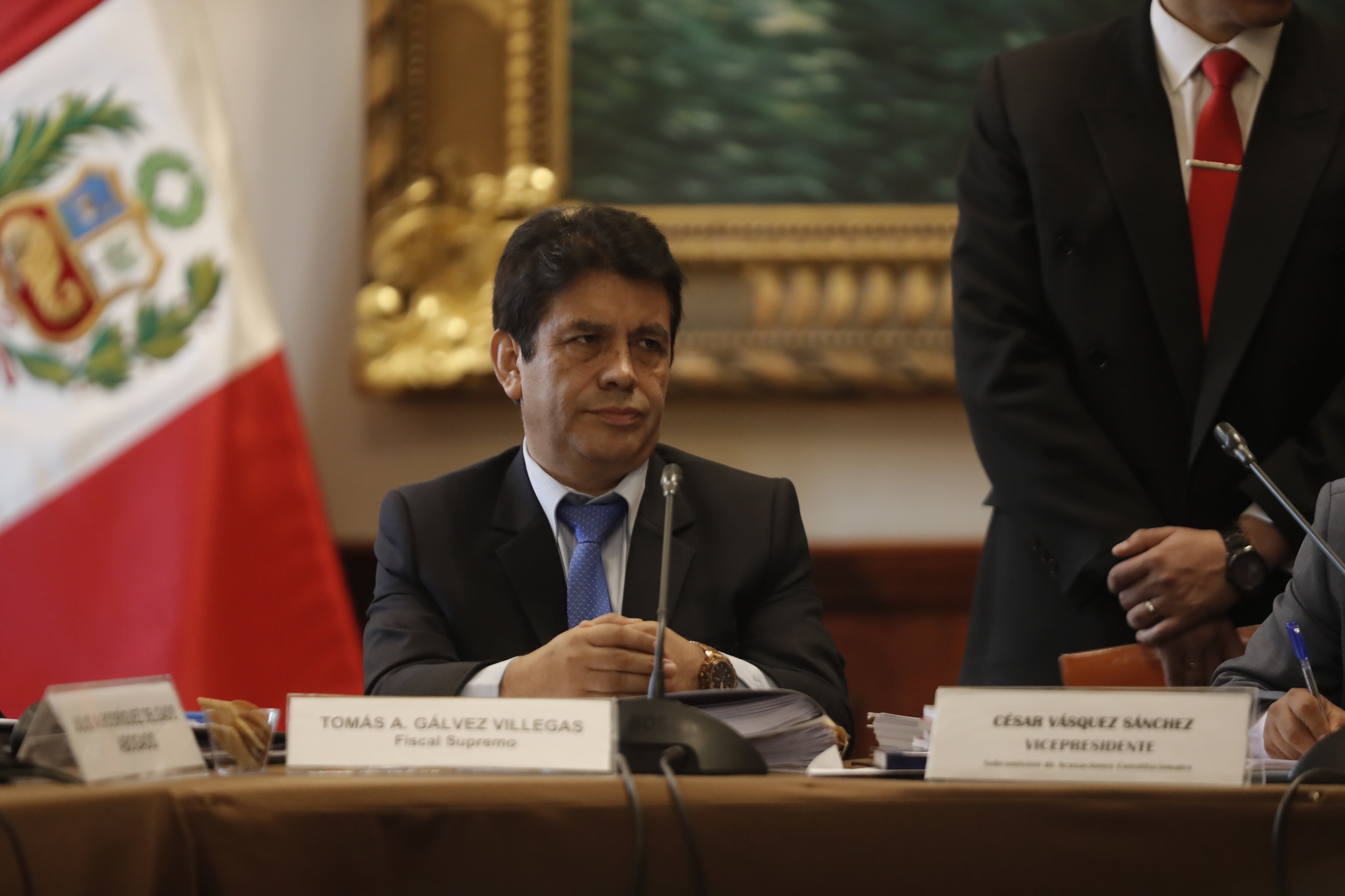 Tomás Gálvez Villegas fue destituido de su cargo en abril de 2021 por sus presuntos vínculos con "Los Cuellos Blancos".