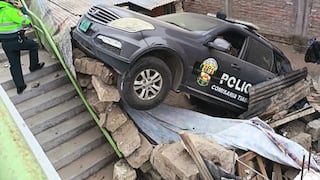 Alarma en Arequipa: Patrullero policial cae sobre vivienda en Tiabaya