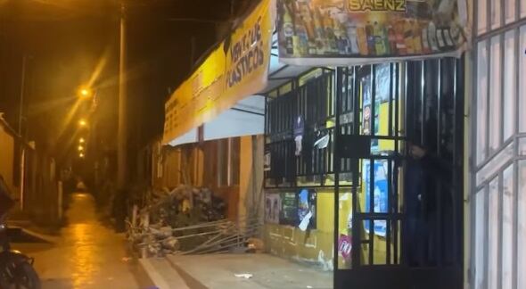 Maleantes llegaron a su pequeño negocio que funciona en su casa de la urbanización Siembras del Valle y lanzaron dinamita en la puerta.