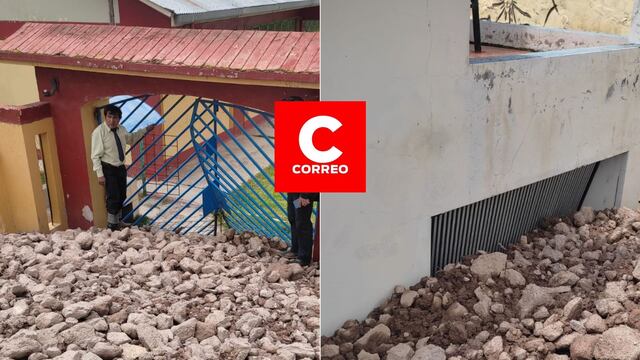 Arequipa: Estudiantes de un colegio en riesgo de no iniciar labores debido a que comedor se inundó por un huaico