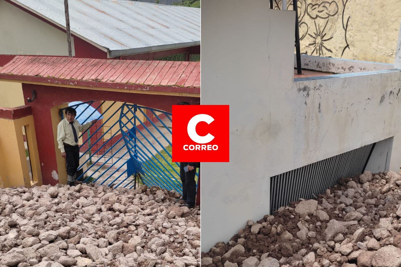 Ingresó lodo al comedor del colegio ubicado en el sector más pobre de Arequipa. (Foto: GEC)