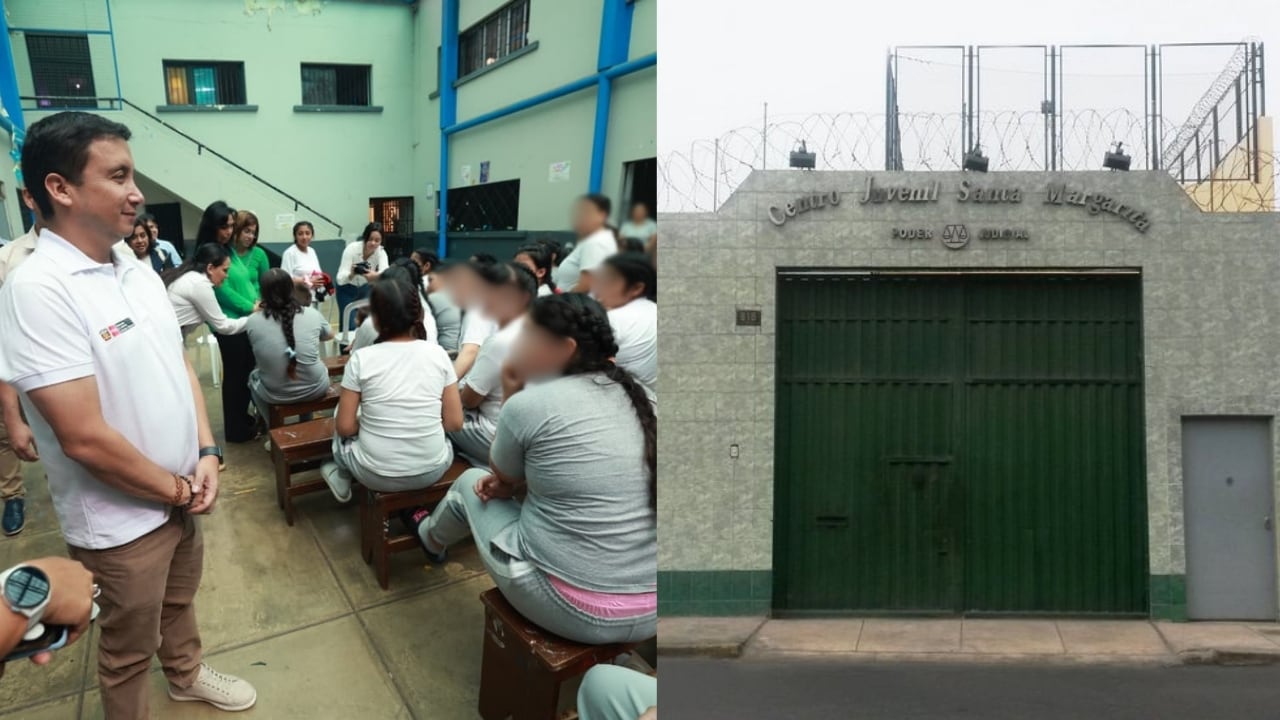 Ministro de Justicia pide a internas que son madres adolescentes a construir una nueva oportunidad de vida. Fotos: Ministerio de Justicia y Derechos Humanos.