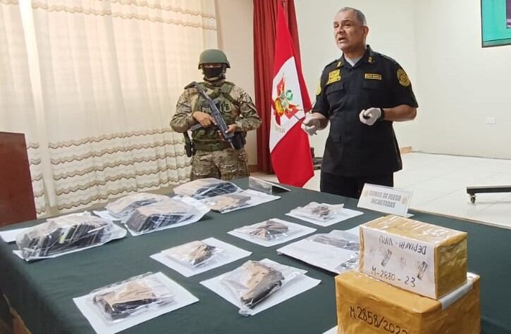 Jefe de la III Macro Región Policial La Libertad, coronel Francisco Vargas, afirmó que su institución se enfrenta también a un tráfico de armas en esta parte del país.