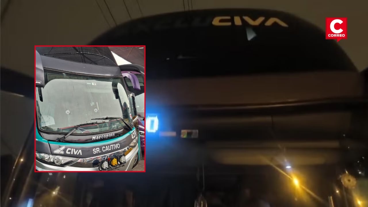 Los Olivos: bus de Civa sufrió ataque armado mientras trasladaba pasajeros en la Panamericana Norte. Composición: Diario Correo.