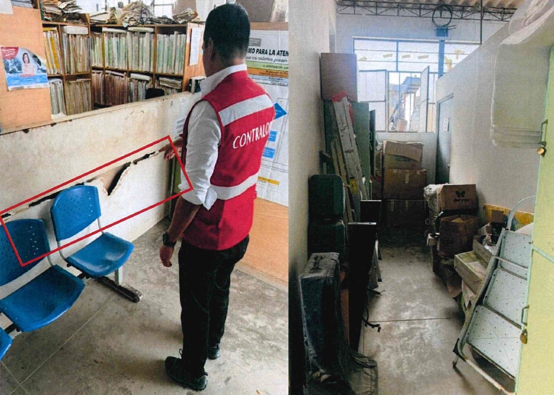 La Contraloría detectó el mal estado de la infraestructura del centro de salud de Paimas.