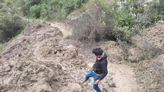 La Libertad: Carretera de Huaganto a Victorio quedó bloqueada tras deslizamiento, en Pataz