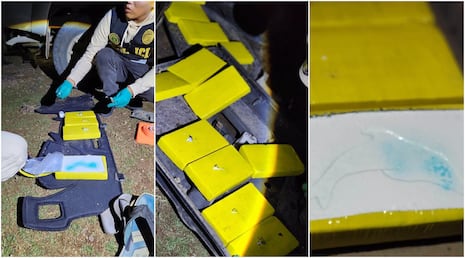 Policía decomisa 83 kilos de cocaína e incauta tres camionetas en operativo en Huamanga