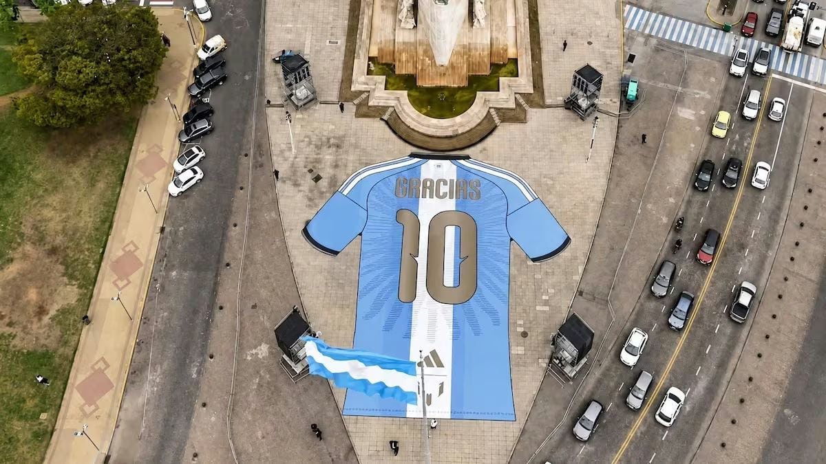 El homenaje en Rosario a Lionel Messi. (Foto: Getty Images)