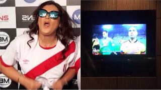 Michelle Soifer y su gracioso grito de nervios por el inicio del Perú vs Colombia (VIDEO)