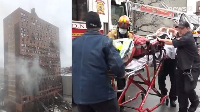 Incendio de grandes proporciones se produce en edificio familiar en Nueva York (VIDEO)