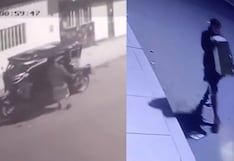 Trujillo: Cámaras de seguridad captan a delincuente robando parlante de un mototaxi (VIDEO)